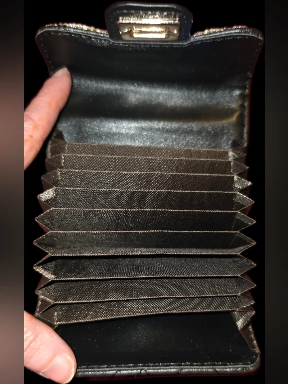 Black Quilted Card Holder